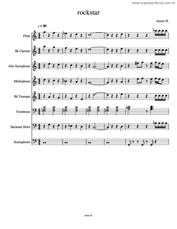Partitura da música Rockstar v.12