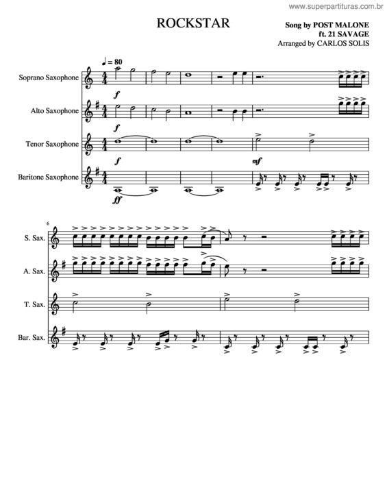 Partitura da música Rockstar v.13