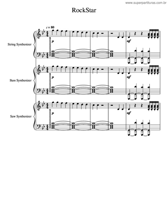 Partitura da música Rockstar v.14