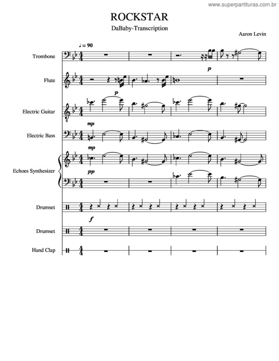 Partitura da música Rockstar v.3