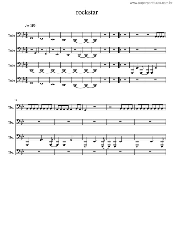 Partitura da música Rockstar v.6
