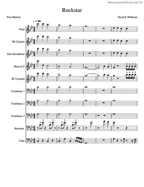 Partitura da música Rockstar v.8