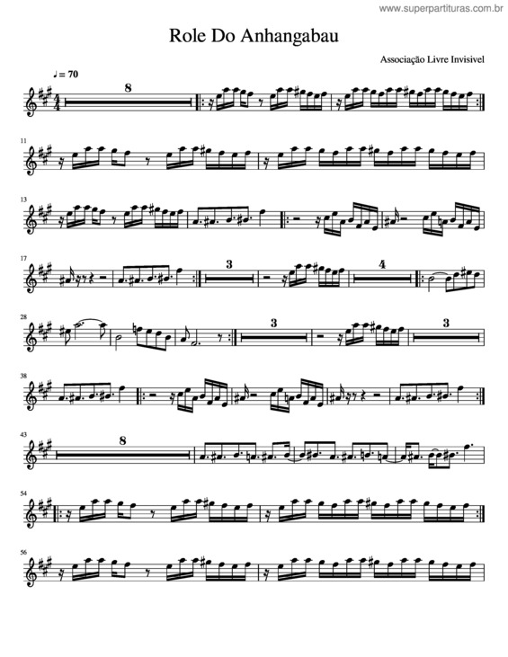 Partitura da música Role Anhangabau 3