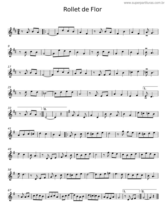 Partitura da música Rollet De Flor