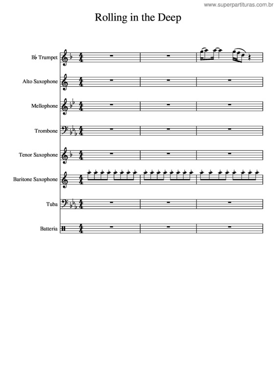 Partitura da música Rolling In The Deep – Adele Rolling In The Deep