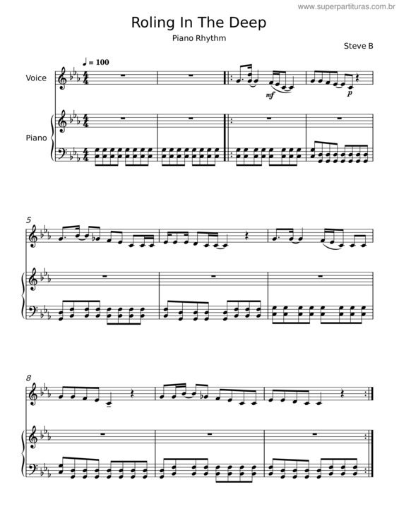 Partitura da música Rolling In The Deep – Adele v.24