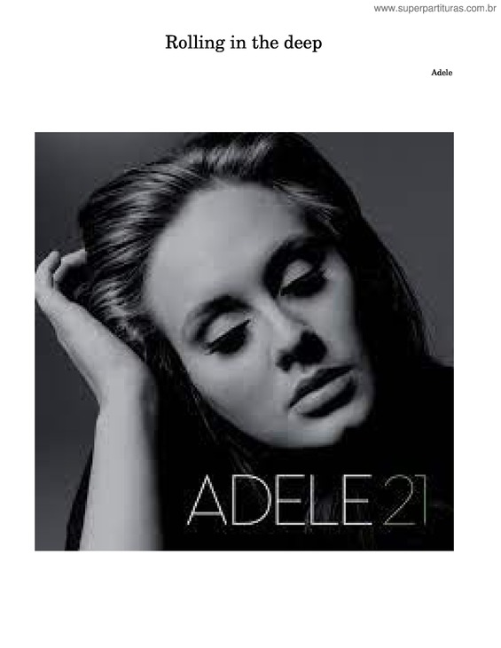 Partitura da música Rolling In The Deep – Adele v.3