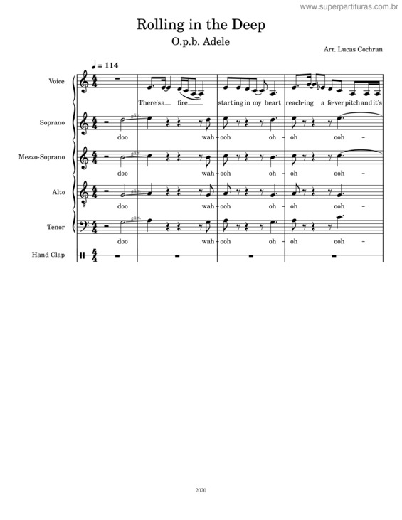 Partitura da música Rolling In The Deep – Hope_B03