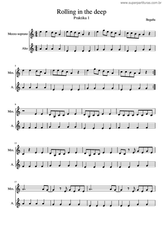 Partitura da música Rolling In The Deep v.15