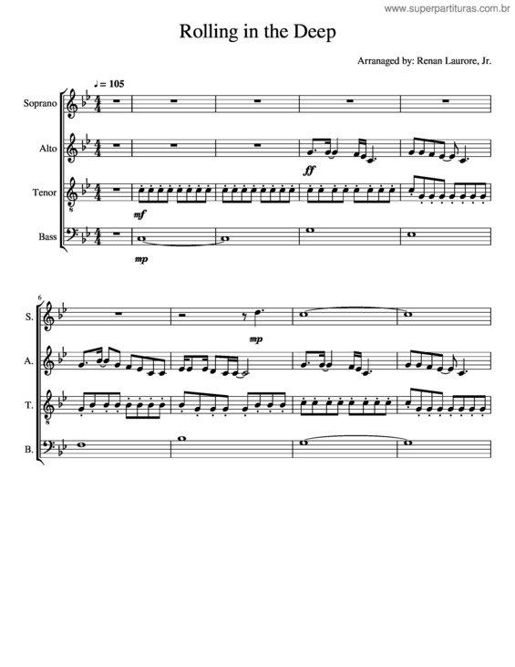 Partitura da música Rolling In The Deep v.16