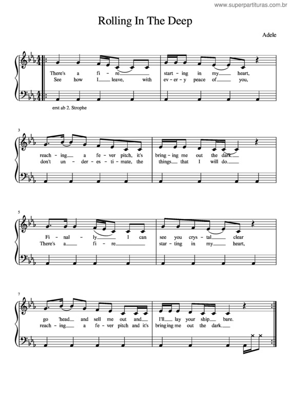 Partitura da música Rolling In The Deep v.19