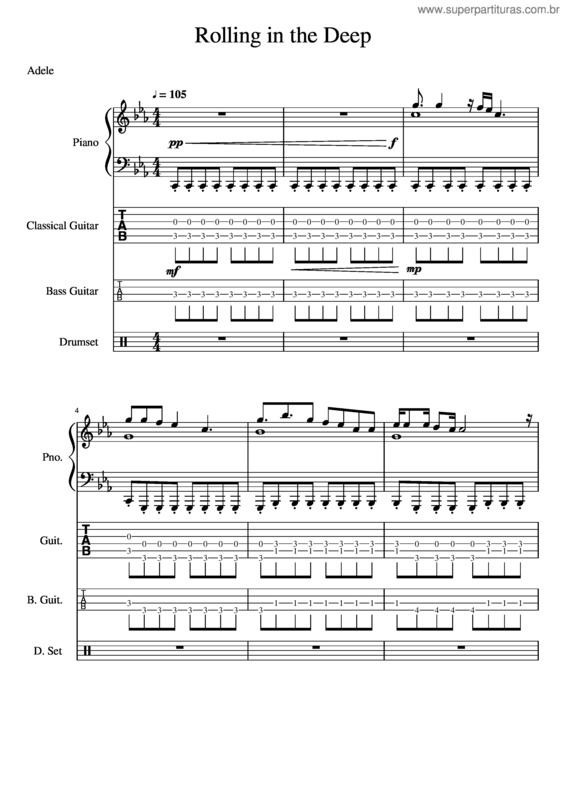 Partitura da música Rolling In The Deep v.21