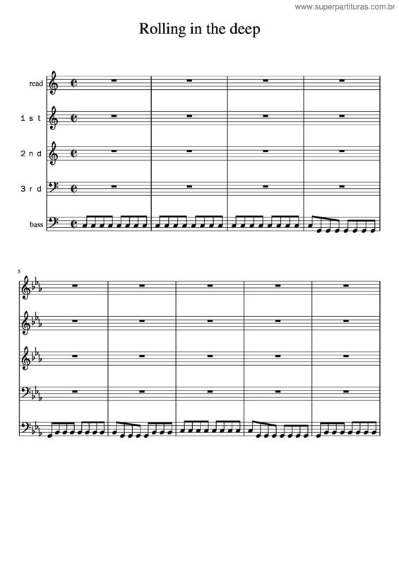 Partitura da música Rolling In The Deep v.22