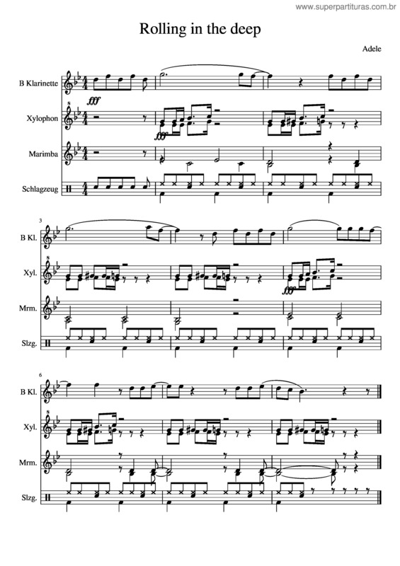 Partitura da música Rolling In The Deep v.24
