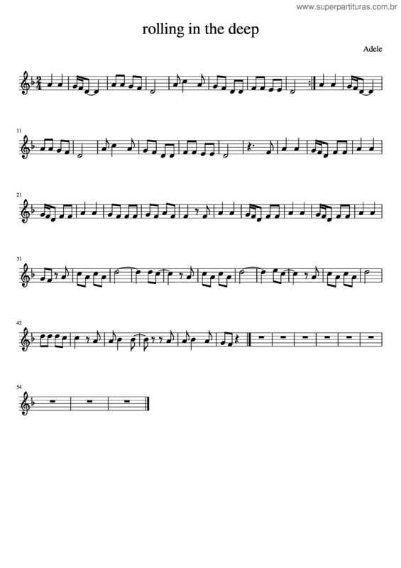 Partitura da música Rolling In The Deep v.26