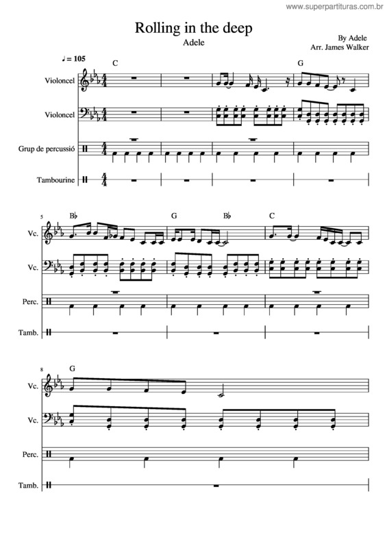 Partitura da música Rolling In The Deep v.29