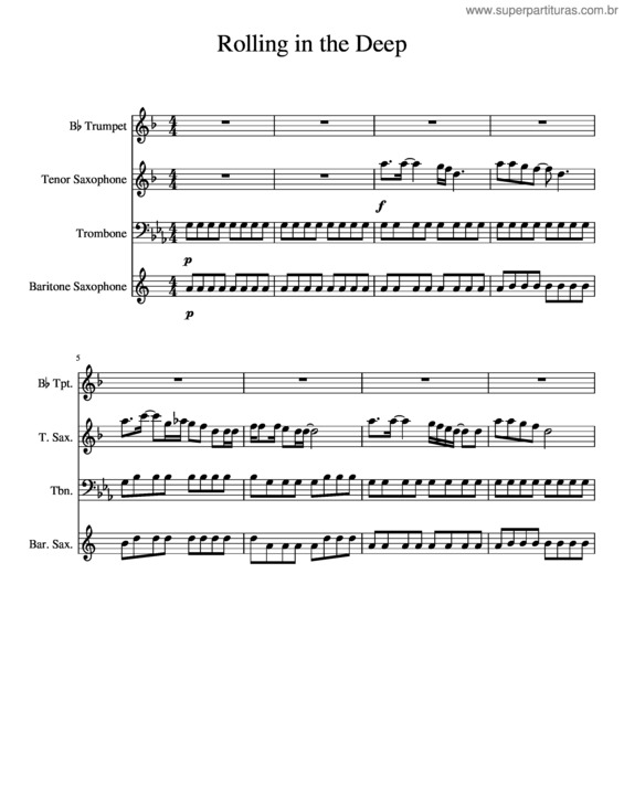 Partitura da música Rolling In The Deep v.31