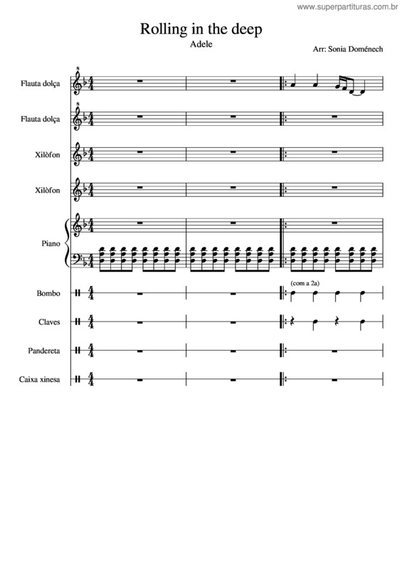 Partitura da música Rolling In The Deep v.32