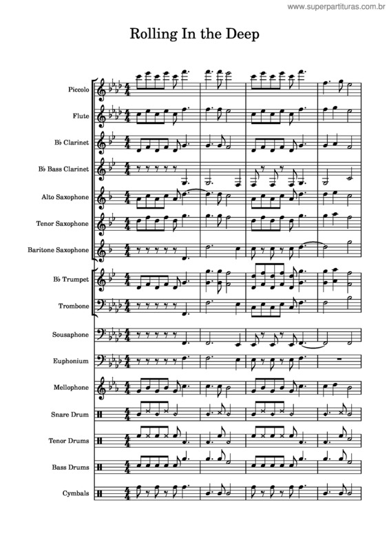 Partitura da música Rolling In The Deep v.34