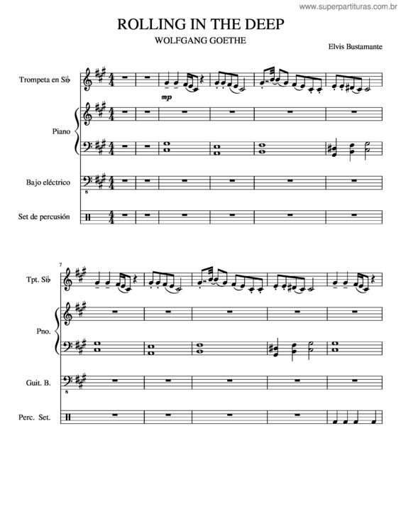 Partitura da música Rolling In The Deep v.38