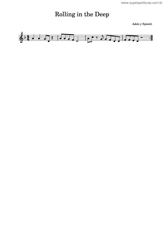Partitura da música Rolling In The Deep v.40