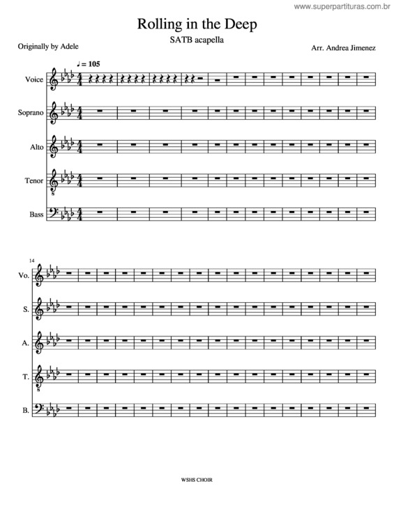 Partitura da música Rolling In The Deep v.42