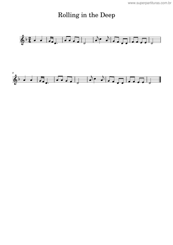 Partitura da música Rolling In The Deep v.44