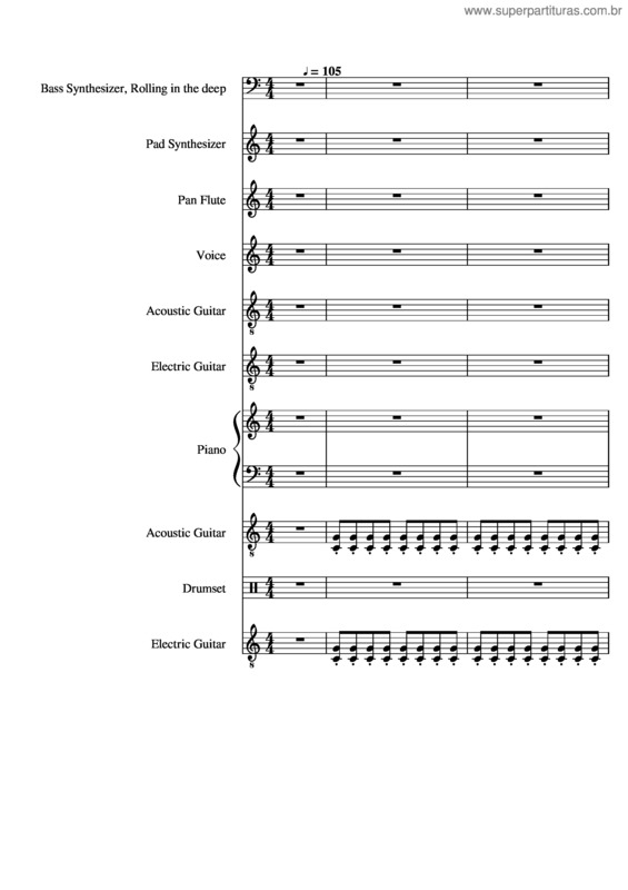 Partitura da música Rolling In The Deep v.49