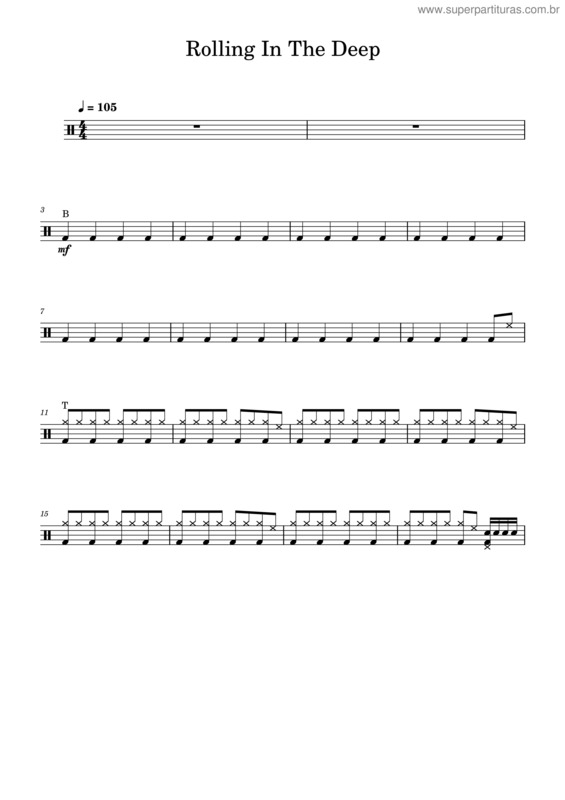 Partitura da música Rolling In The Deep v.56