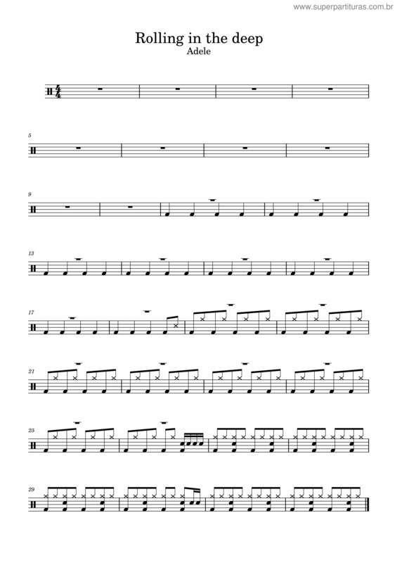 Partitura da música Rolling In The Deep v.57