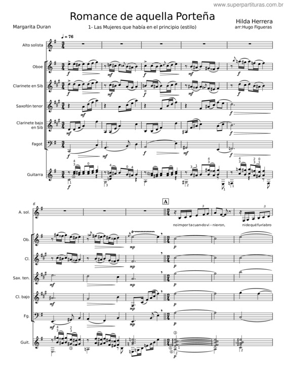 Partitura da música Romance De Aquella Porteña – Hilda Herrera;Margarita Durán