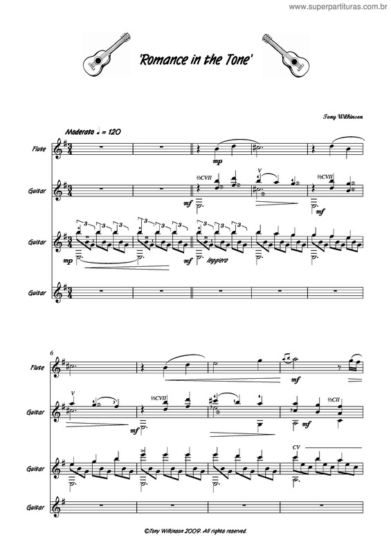 Partitura da música Romance in the Tone