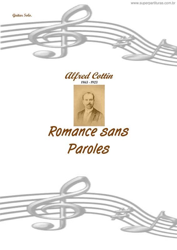 Partitura da música Romance sans Paroles