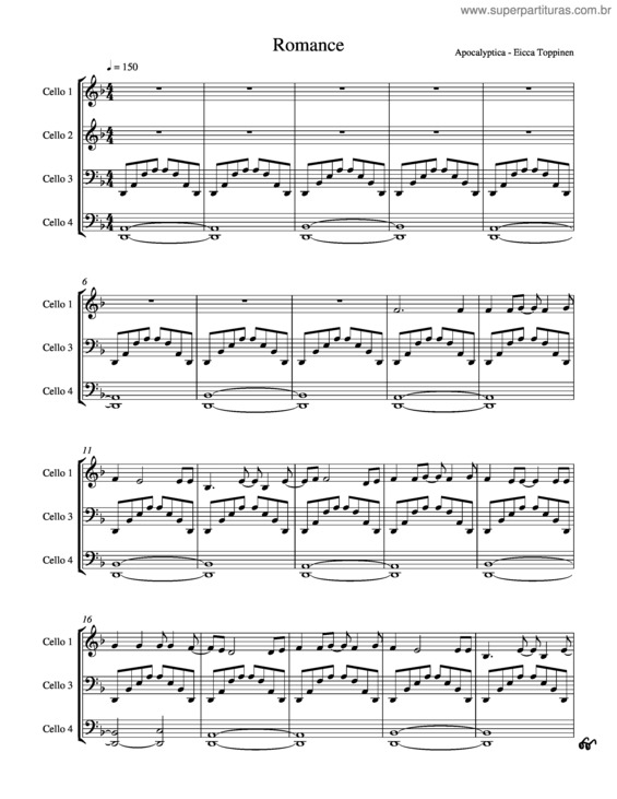 Partitura da música Romance v.4