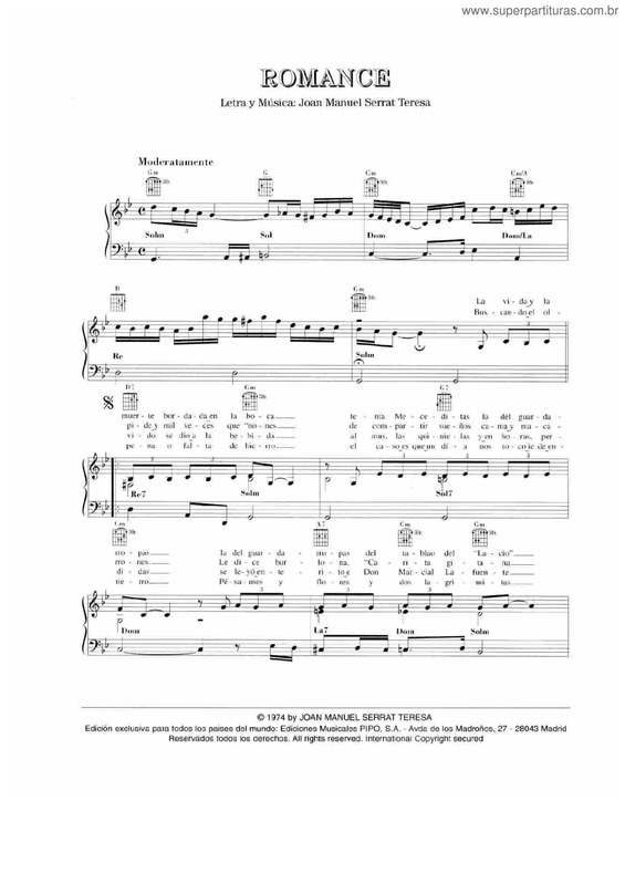 Partitura da música Romance v.6