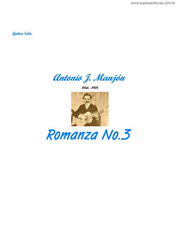 Partitura da música Romanza No. 3