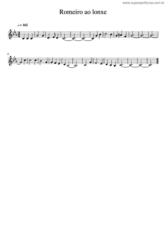 Partitura da música Romeiro Ao Lonxe