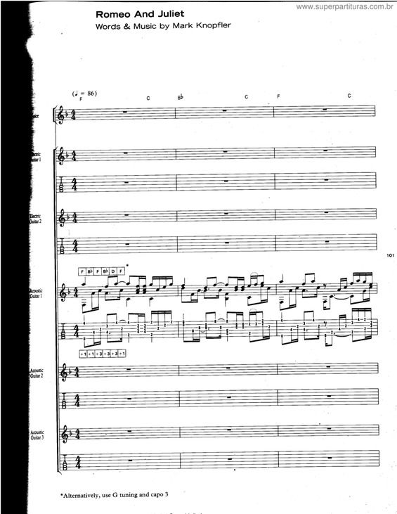 Partitura da música Romeo And Juliet v.2