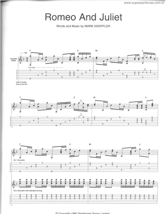 Partitura da música Romeo And Juliet v.3