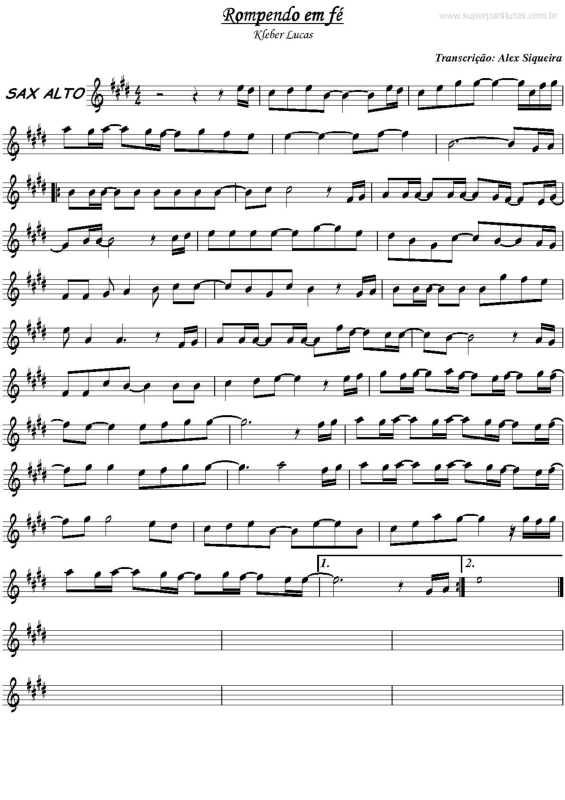 Partitura da música Rompendo Em Fé v.3