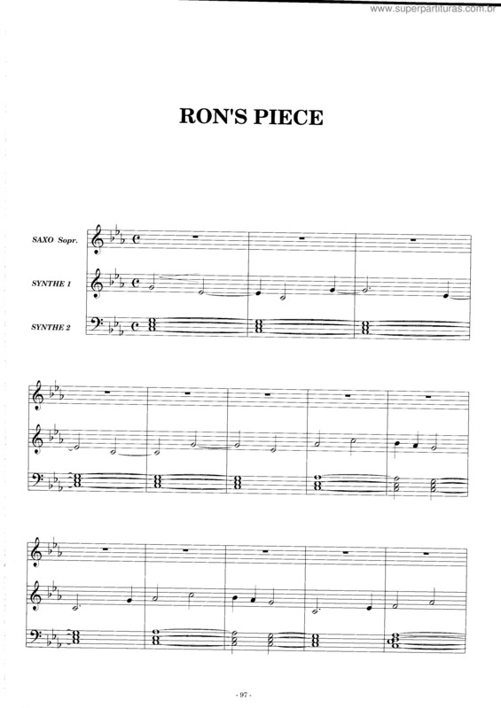 Partitura da música Ron`s Piece