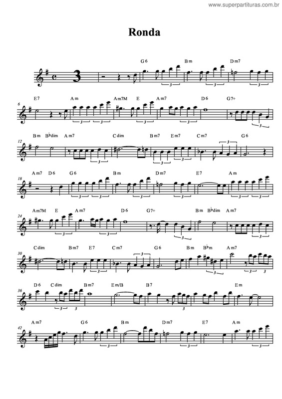 Partitura da música Ronda v.11