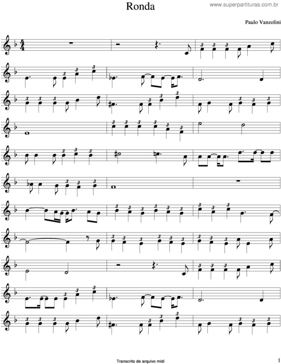 Partitura da música Ronda v.2