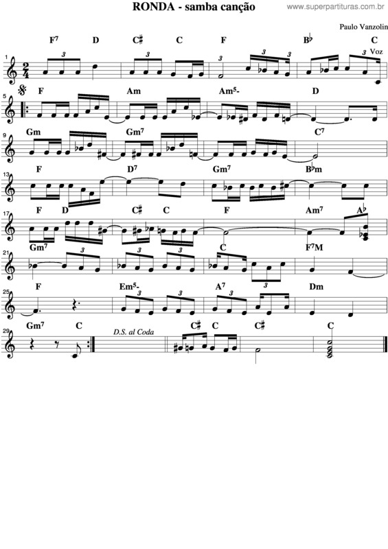 Partitura da música Ronda v.3