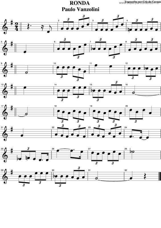 Partitura da música Ronda v.4