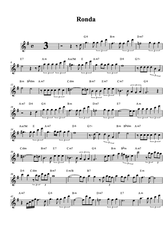 Partitura da música Ronda v.9