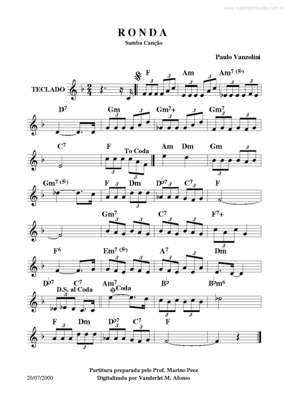 Partitura da música Ronda