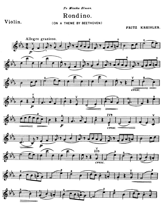 Partitura da música Rondino v.2