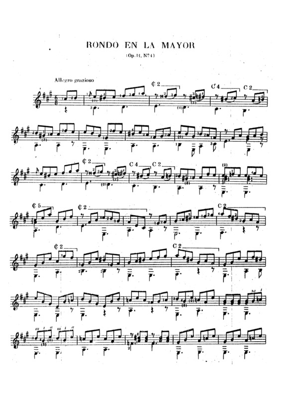 Partitura da música Rondo En La Mayor