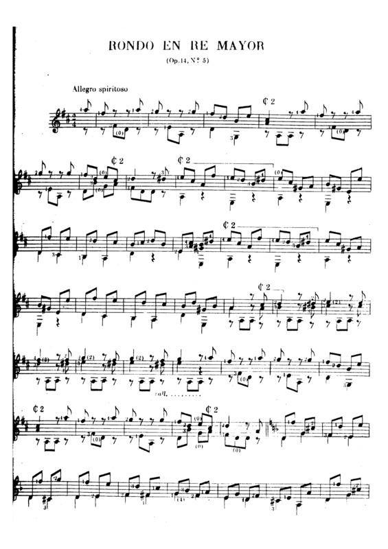 Partitura da música Rondo En Re Mayor